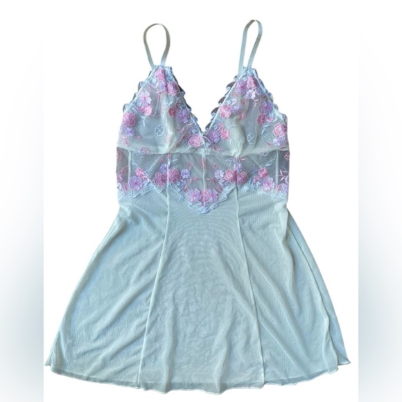 Other - sheer floral embroidery lingerie babydoll cami